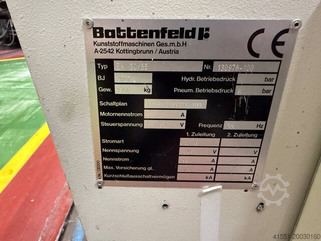 Spuitgietmachines BATTENFELD EM 30/55 Unilog B6 Run hours: 3.200 Electric machines