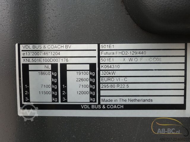 Autocarro de turismo VDL Futura FHD2 129/440, 55 Sitze, Euro 6