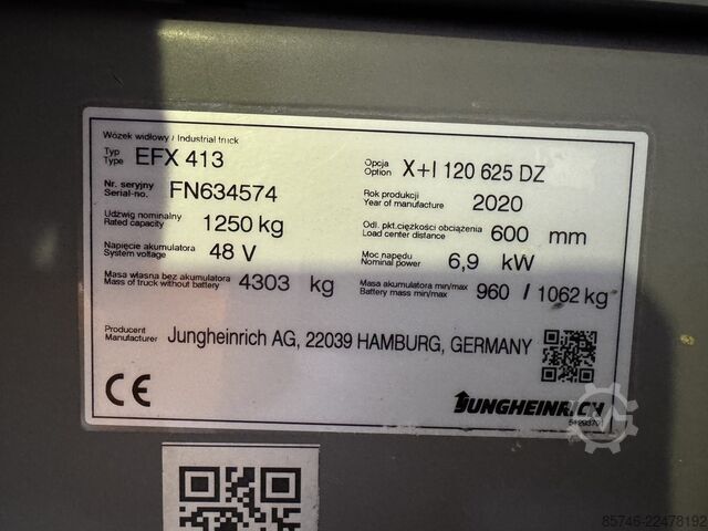 EFX 413 X + i = Ghidaj pe fir !! Triplex FFL !! BATERIE NOUĂ !! JUNGHEINRICH EFX 413 X + i = Wire Guidance !! Triplex FFL !! NEW battery !!