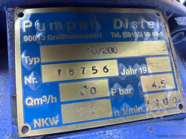 ปั๊มน้ำ Pumpen Distel 50/200 Pompa odśrodkowa 40 Pumpen Distel 50/200 Pompa odśrodkowa 40