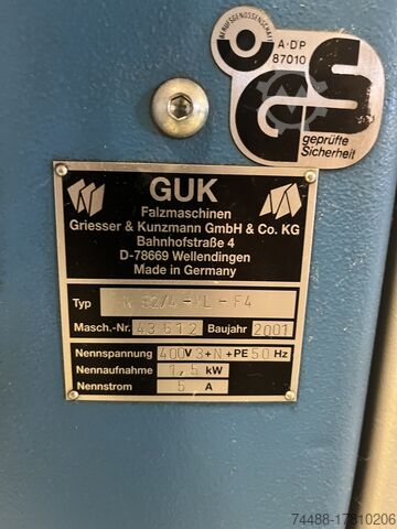 Folding machine Gukk K52/4-KL-F4