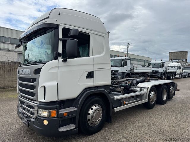 Camion benne à bras amovible SCANIA G400  LB 8x2  Hyvalift Abrollkipper Retarder