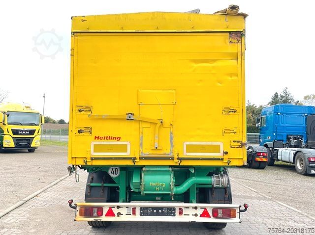 Tresidet tipvognstrailer  30m³ Heitling Getreidekipper/Schleuse/Kompressor