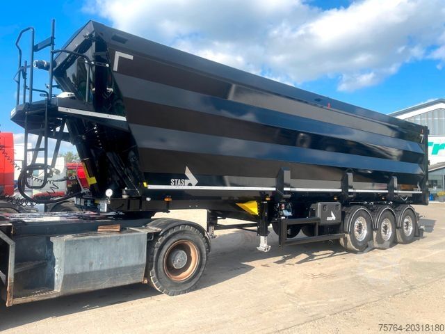 Tipper semitrailer STAS 55m³ Stahlkippauflieger für Schrott/Auch Miete!