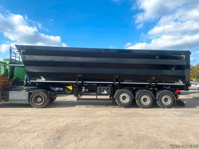 Tipper semitrailer STAS 55m³ Stahlkippauflieger für Schrott/Auch Miete!