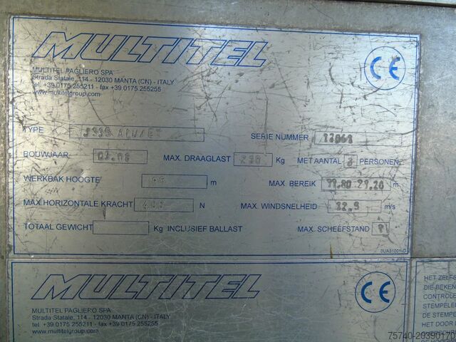 Nostolava DAF CF 65.280 + 33 METER + big platform persons /400kg