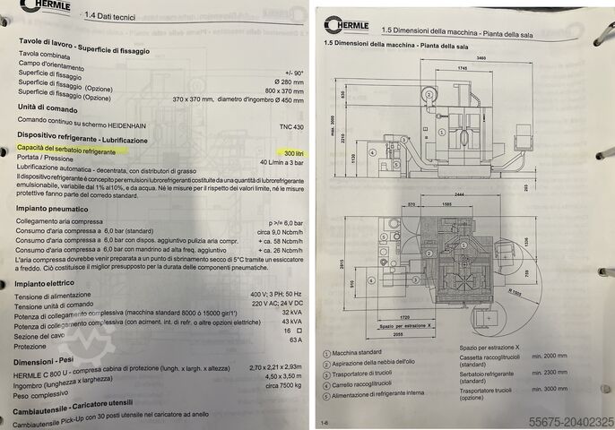 5-ása lóðrétt vinnslusetur HERMLE C800U