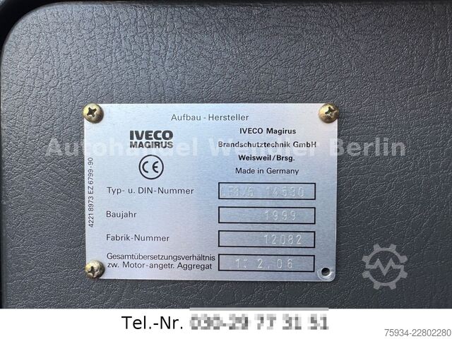 Autocisterna IVECO FF 95E18 LF 8/6 Tank 600l Schaumzumischanlage