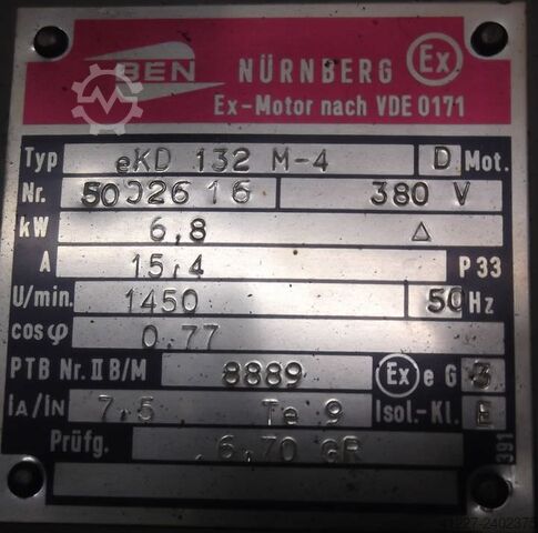 Electric motor 6.8 kW 1450 rpm BEN eKD2132M-4