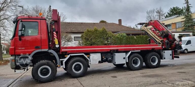 Plattformanhänger Mercedes-Benz Actros 4146 AK 8X8 FASSI 660 EINZELBER SEILWINDE