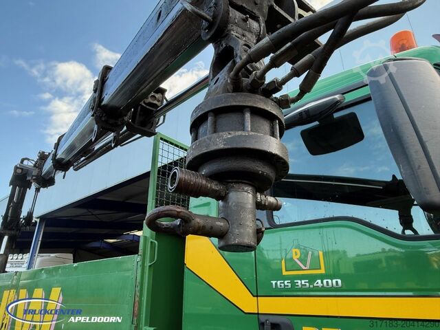 กำลังโหลดแพลตฟอร์ม MAN TGS 35.400 8x4, Handgeschakeld, HIAB 288 EP-5