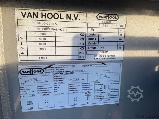 Konttikuljetukset Van Hool 3B2015 Chassis / 20-2x20-40 FT / SAF Axles / Di...