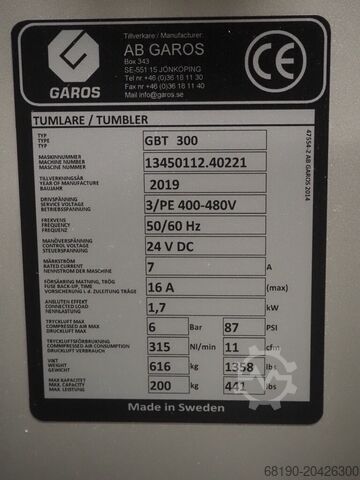 Eurobini pöördtünnsegisti Garos GBT 300