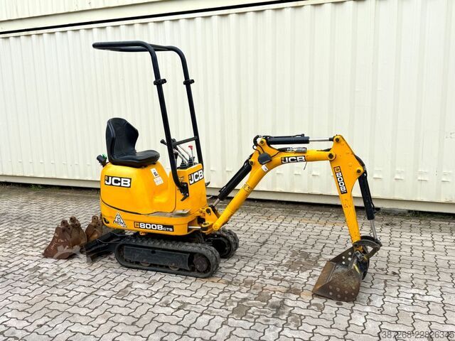 Minigrävare JCB 8008 CTS / 2021 BJ / 623 H / 3 x Löffel