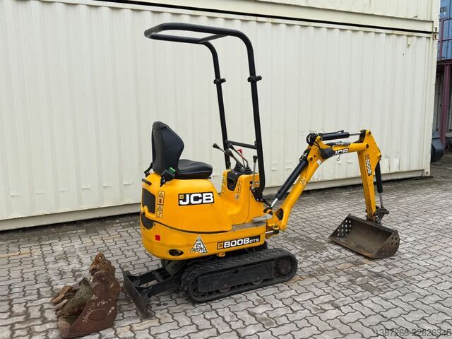 Minigrävare JCB 8008 CTS / 2021 BJ / 623 H / 3 x Löffel