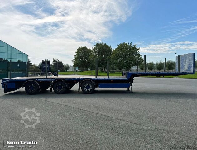 Semirremolque de plataforma baja  KWB P-453-STI-H 3-AS SEMI 2x STUURAS 1x LIFTAS S