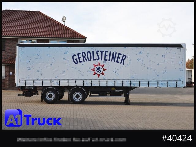 Öppen semitrailer med kapell SCHMITZ Getränke, Lenkachse, LBW, Ladebordwand, kurzer Aufbau