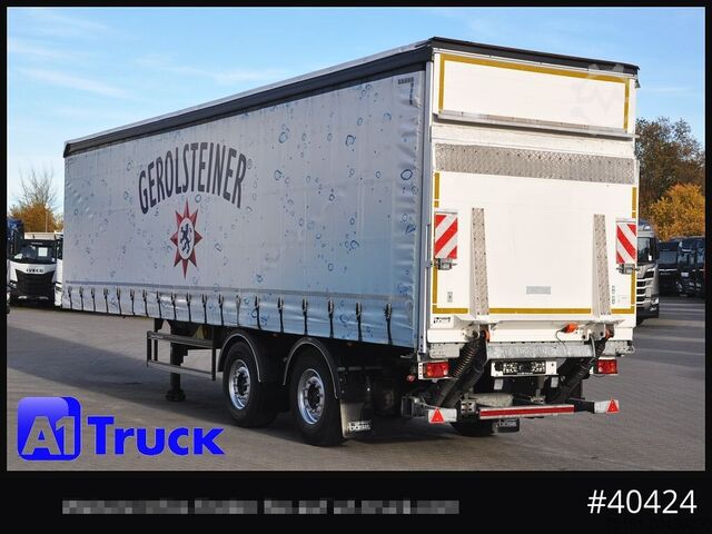 Öppen semitrailer med kapell SCHMITZ Getränke, Lenkachse, LBW, Ladebordwand, kurzer Aufbau