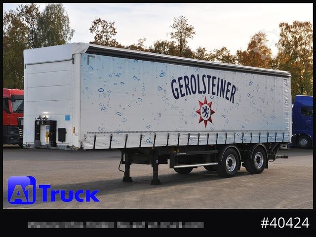 Öppen semitrailer med kapell SCHMITZ Getränke, Lenkachse, LBW, Ladebordwand, kurzer Aufbau