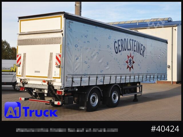 Öppen semitrailer med kapell SCHMITZ Getränke, Lenkachse, LBW, Ladebordwand, kurzer Aufbau