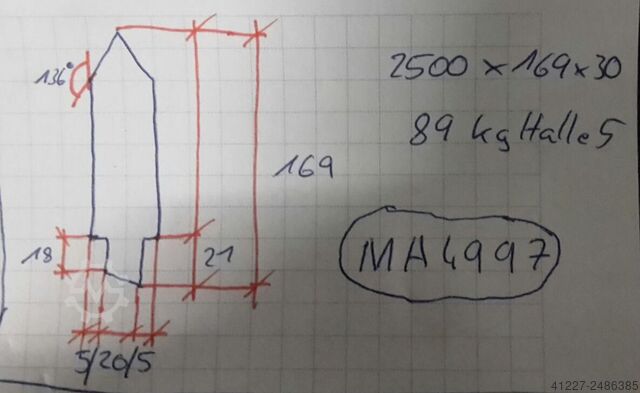 Инструмент для листогибочного прессования Stahl 2500/30/H169 mm