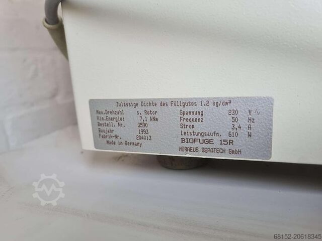 Hereaus Sepatech Biofuge 15R rashladna centrifuga Hereaus Biofuge 15R