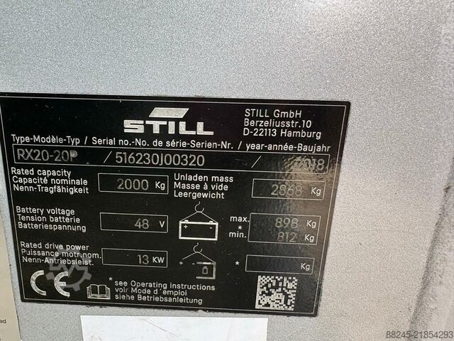 VS-22877 Forklif Elektrik Still RX20-20P STILL RX20-20P
