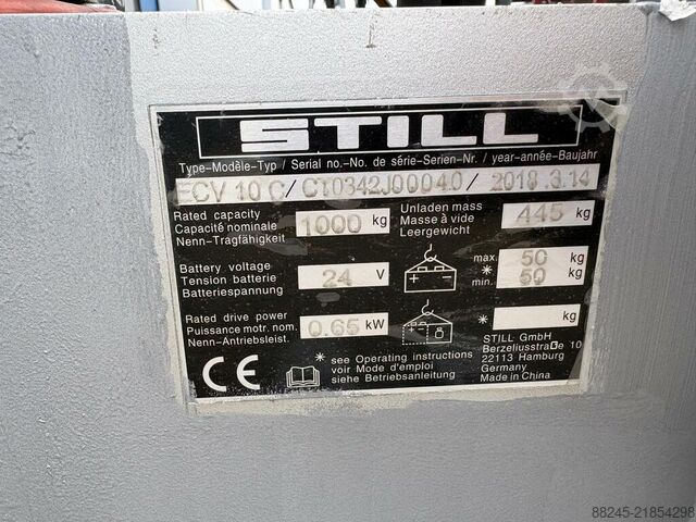 VS-22878 Stacker elektrik Still ECV10 STILL ECV10