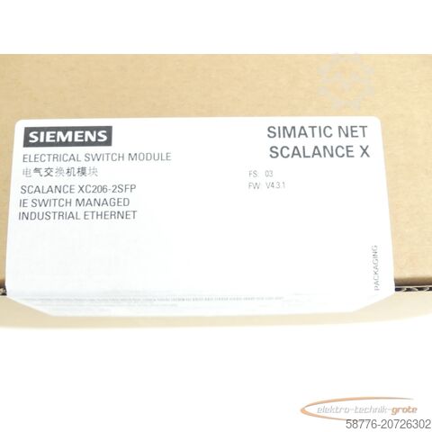 Siemens component Siemens 6GK5206-2BS00-2AC2 Switch Modul SN VPP6437489