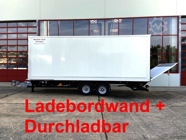 Rơ-moóc thùng kín Möslein TK0105D-L Weiß Tandem Koffer, Ladebordwand 1,5 t + DurchladbarNeufahrzeug --