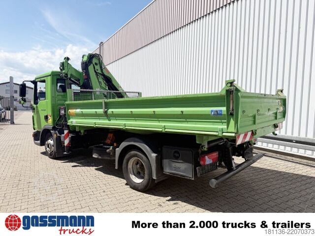 Camión volquete MAN TGL 12.220 4X2 BB, EEV, Kran Hiab 088 BS-2 CL