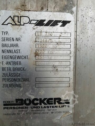 Podizanje opterećenja Böcker Lift Böcker LH 710