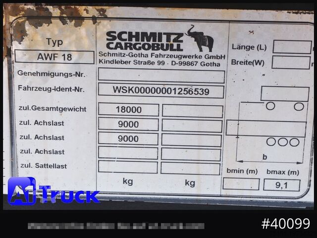 Вантажівка спеціального призначення SCHMITZ AWF 18, BDF Anhänger Standard 7,45