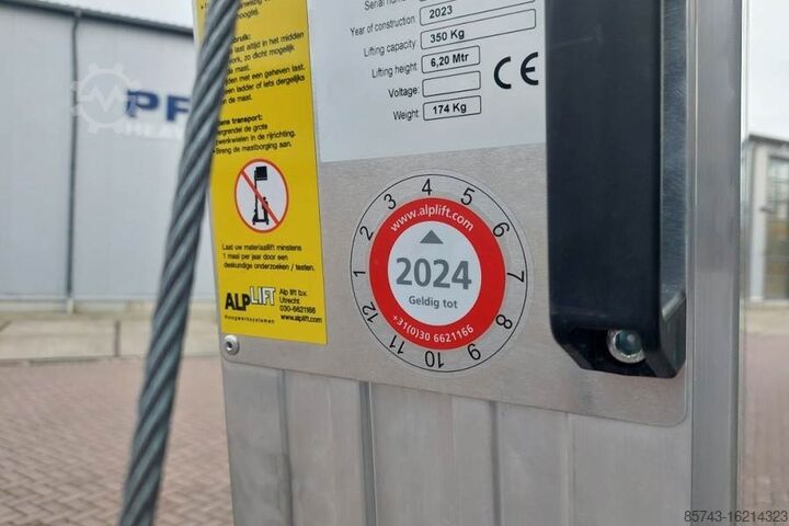 Plate-forme de travail télescopique articulée AlpLift Large 620 Material Lift, Valid inspection,