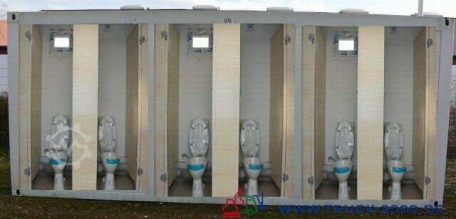 Reboque aberto com lona  Sanitär Toiletten Container NEU 6 Toiletten