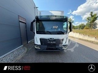 Flatbed truck with tarp MAN TGL 12.250 4x2 AHK