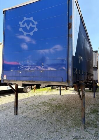 Swap body with flatbed & tarp Wecon Wechselbrücke Verzinkt Edscha + Gardine