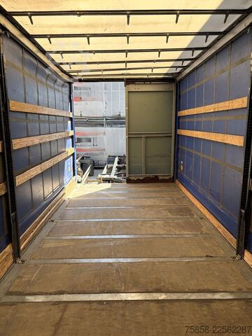 Swap body with flatbed & tarp Wecon Wechselbrücke Verzinkt Edscha + Gardine