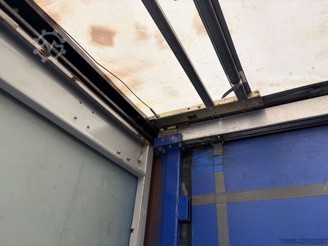 Swap body with flatbed & tarp Wecon Wechselbrücke Verzinkt Edscha + Gardine