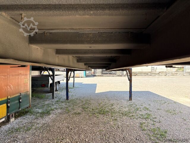 Swap body with flatbed & tarp Wecon Wechselbrücke Verzinkt Edscha + Gardine