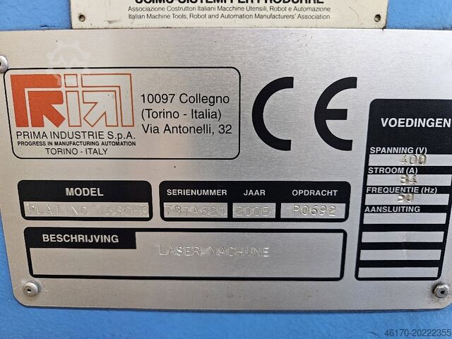 Laserski stroj za rezanje PrimaPower Platino 1530 HS
