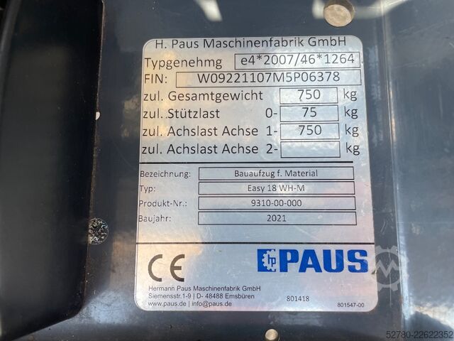  Paus Easy 18 WH-M