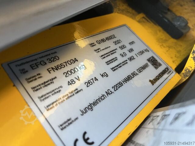 Forklift listrik 4 roda Jungheinrich EFG320