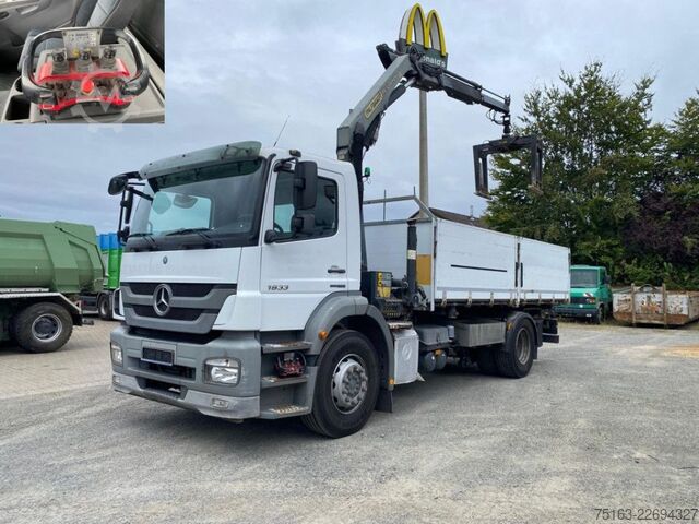 شاحنة قلابة ثلاثية الجوانب MERCEDES-BENZ Axor 1833 K  2-Achs Kipper Kran Palf. 12001