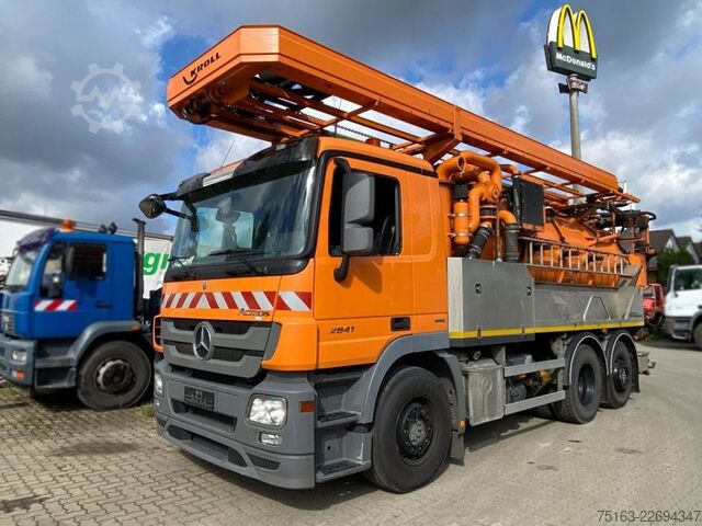 شاحنة صهريج فراغية MERCEDES-BENZ Actros 2841 L 6x2 Saug + Spülwagen Kroll Kombi