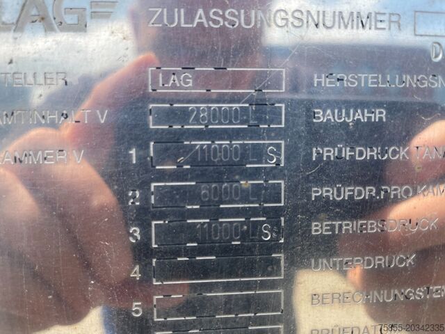 Tvertne LAG O-3-34TD H2O2 / 3 Kammer / 11- 6 - 11 = 28.000 ...