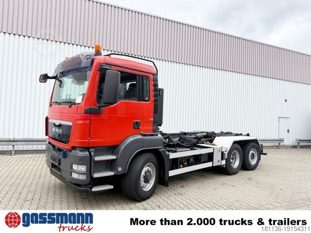 Kamion s kipom s pomičnim kontejnerom MAN TGS 26.480 6x4H-4 BL, Multilift Abroller