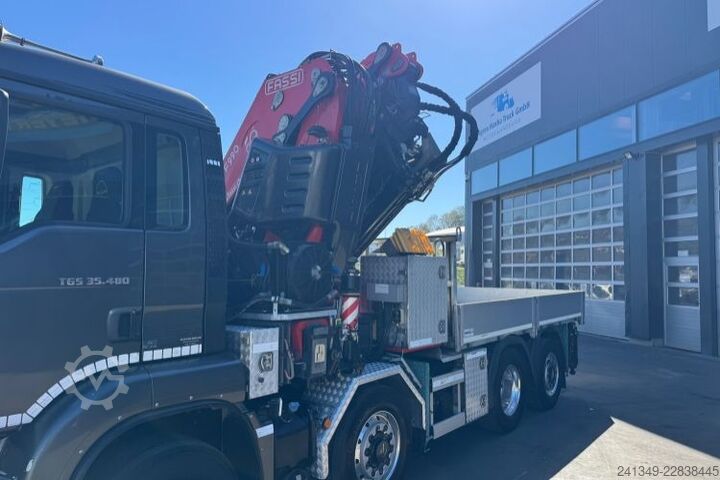 Grue montée sur camion MAN TGS 35.480 8x4H Fassi 990-8 Flyjib& Troil