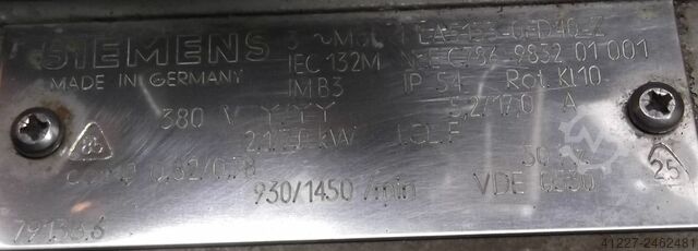Электродвигатель 2,1/7 кВт 930/1450 об/мин Siemens IEC132M IMB3