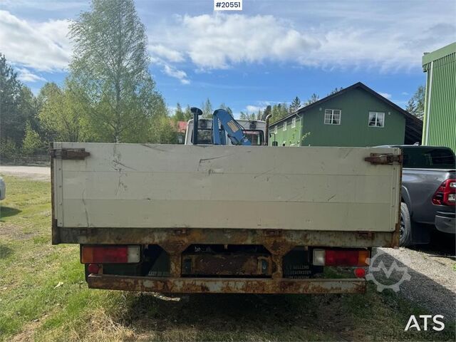 Kranbil Volvo FL4 Flatbed Truck with HMF Crane – Sold as a Repai